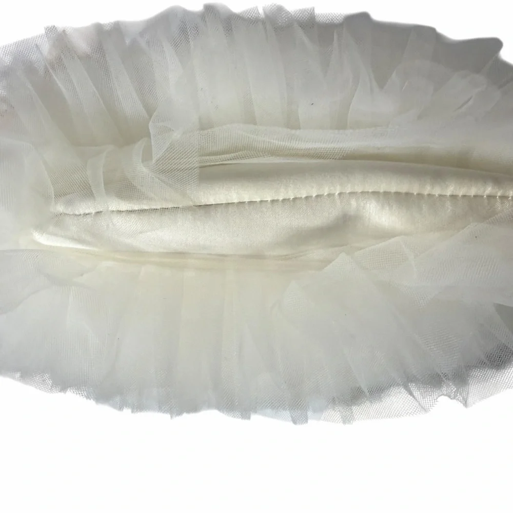 Anthropologie Bagley Mischka jazzie chiffon ruffle pouch clutch